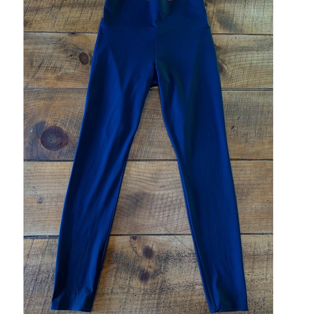 Miraclesuit Womens Navy Blue Athletic Sculpting Shaping Ankle Leggings Large